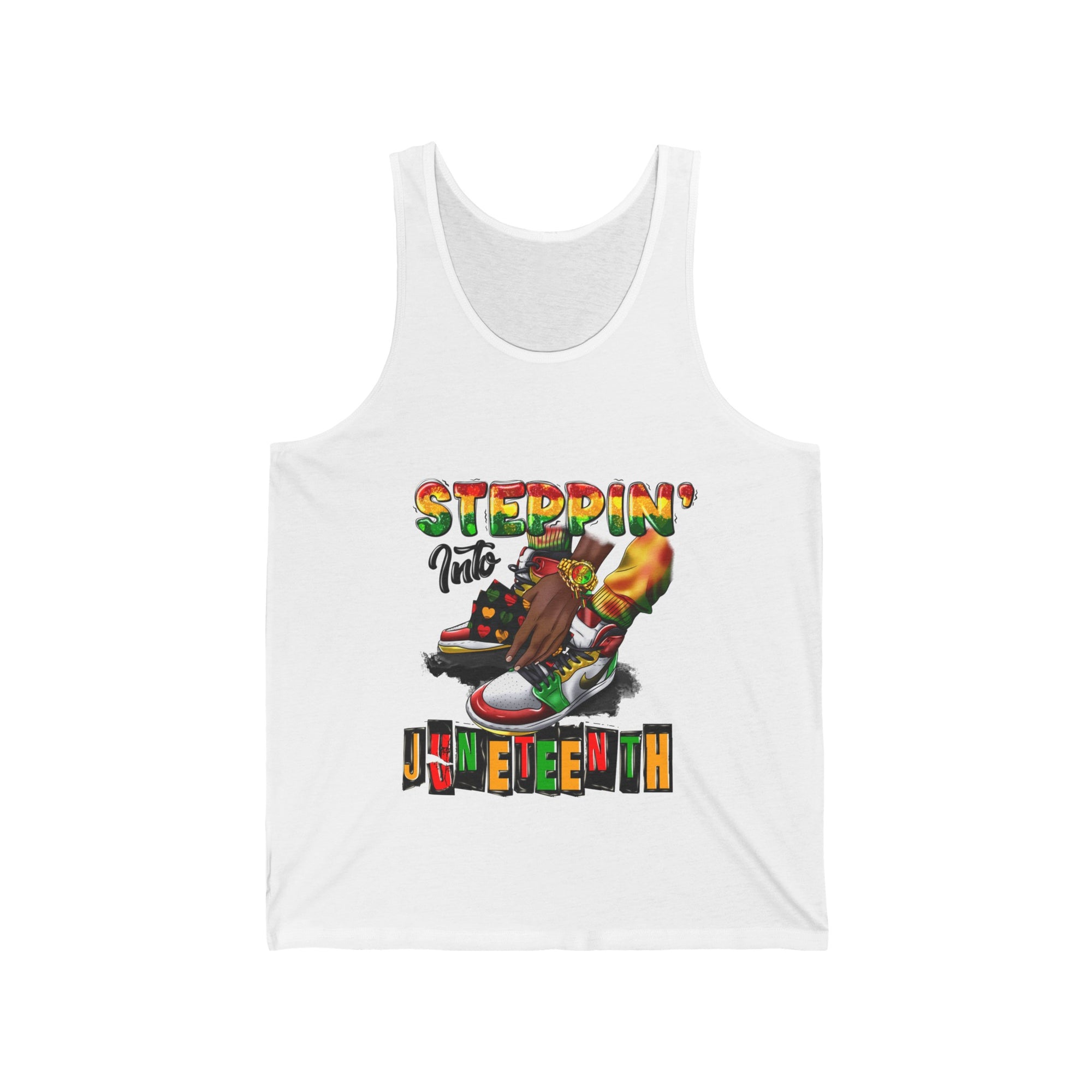 Steppin into Juneteenth Unisex Jersey Tank