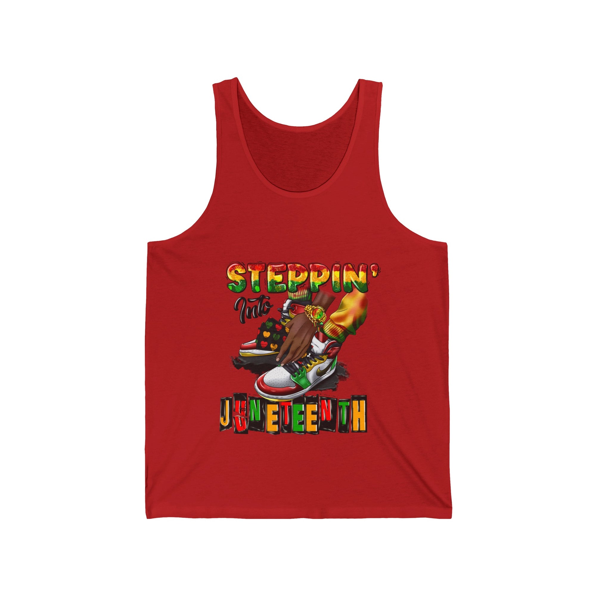 Steppin into Juneteenth Unisex Jersey Tank