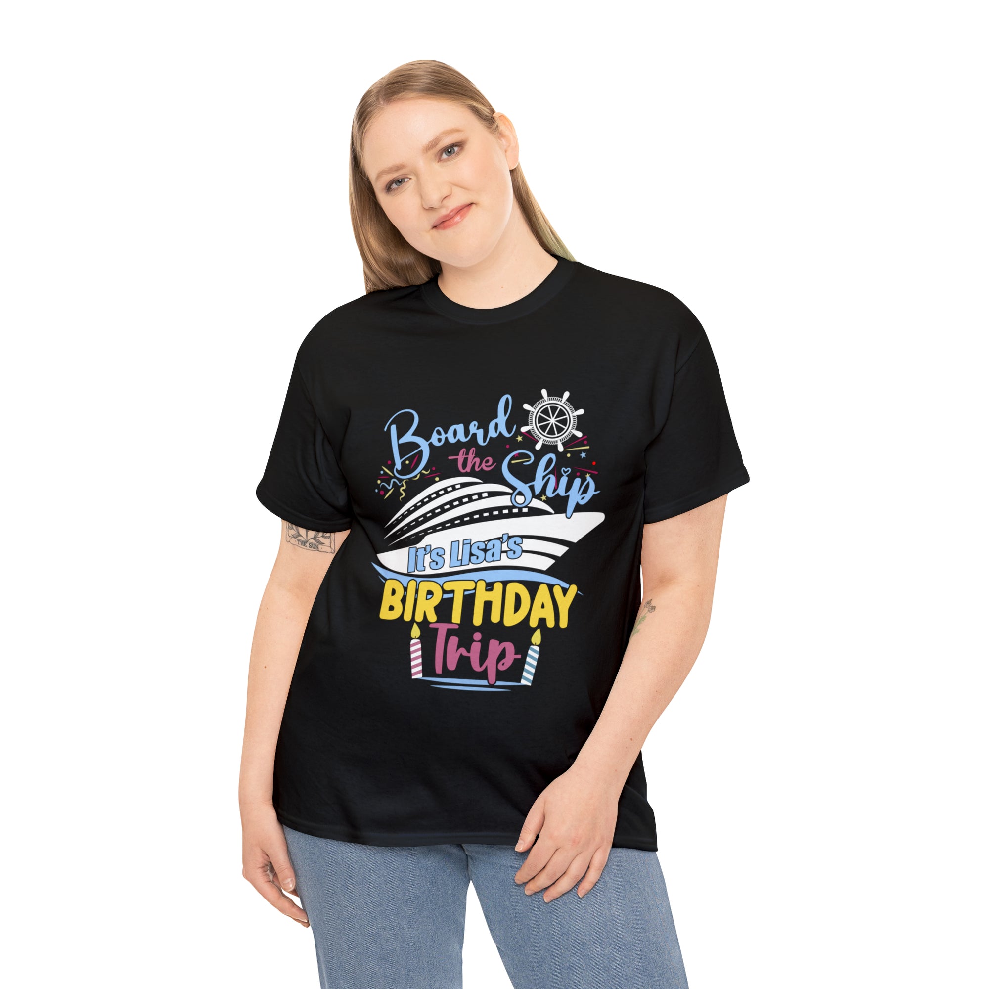 Custom Lisa's Birthday Trip - Unisex Heavy Cotton Tee