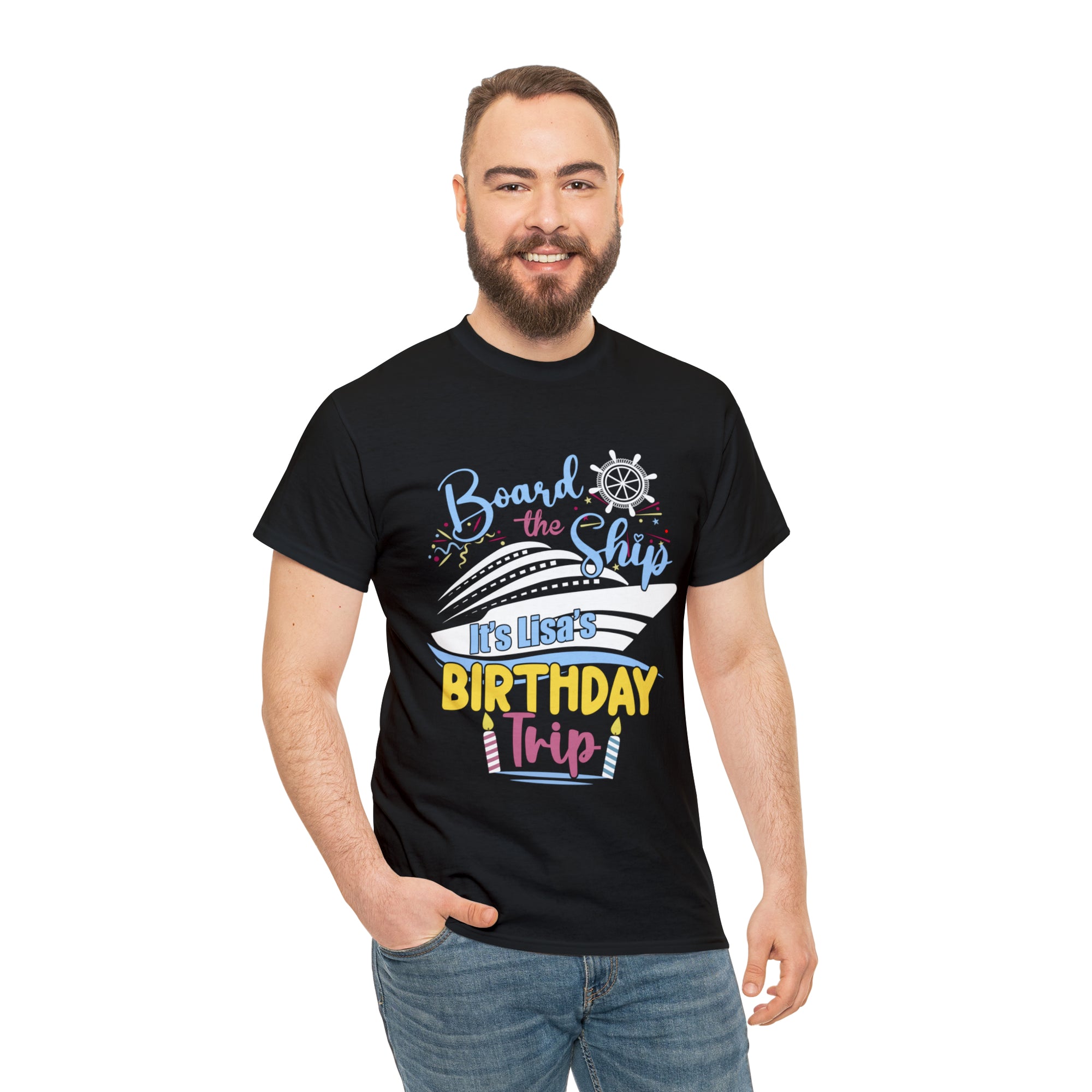 Custom Lisa's Birthday Trip - Unisex Heavy Cotton Tee