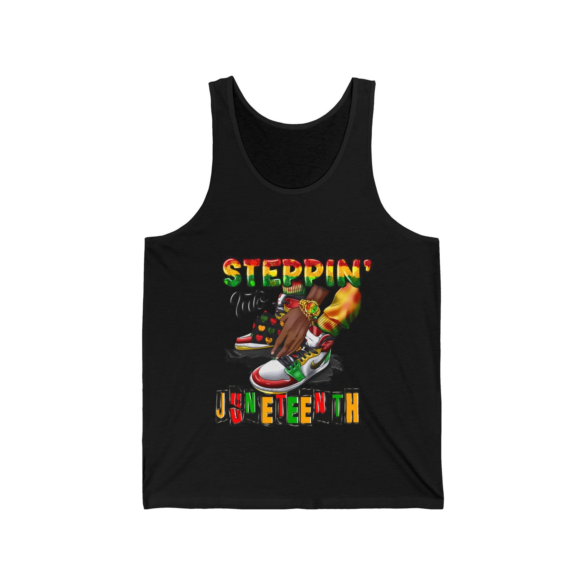 Steppin into Juneteenth Unisex Jersey Tank