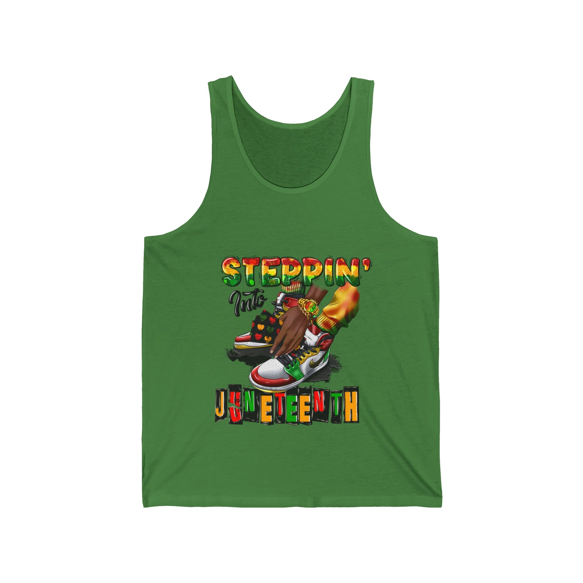 Steppin into Juneteenth Unisex Jersey Tank