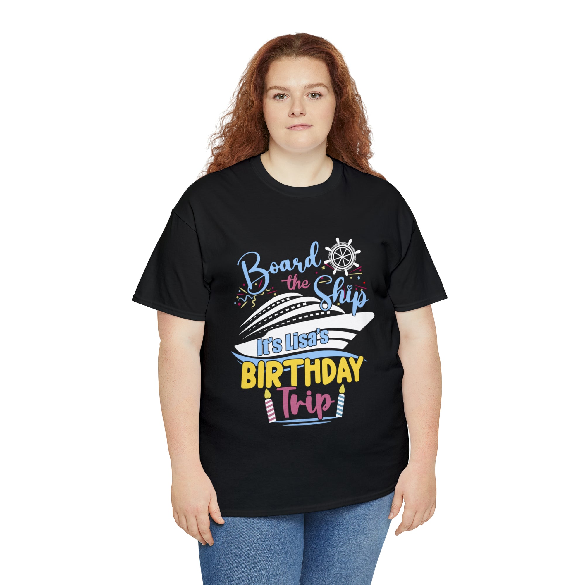 Custom Lisa's Birthday Trip - Unisex Heavy Cotton Tee