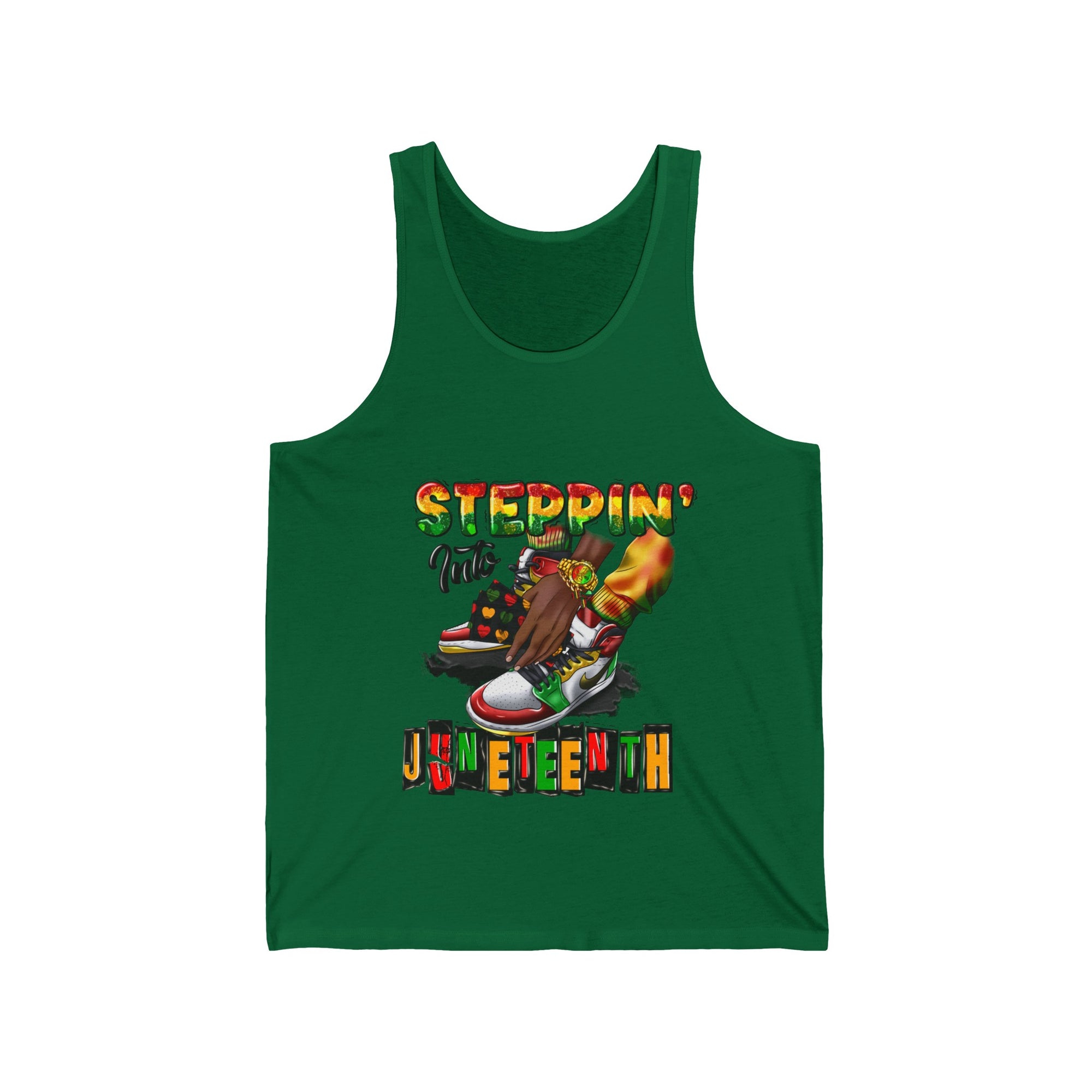 Steppin into Juneteenth Unisex Jersey Tank
