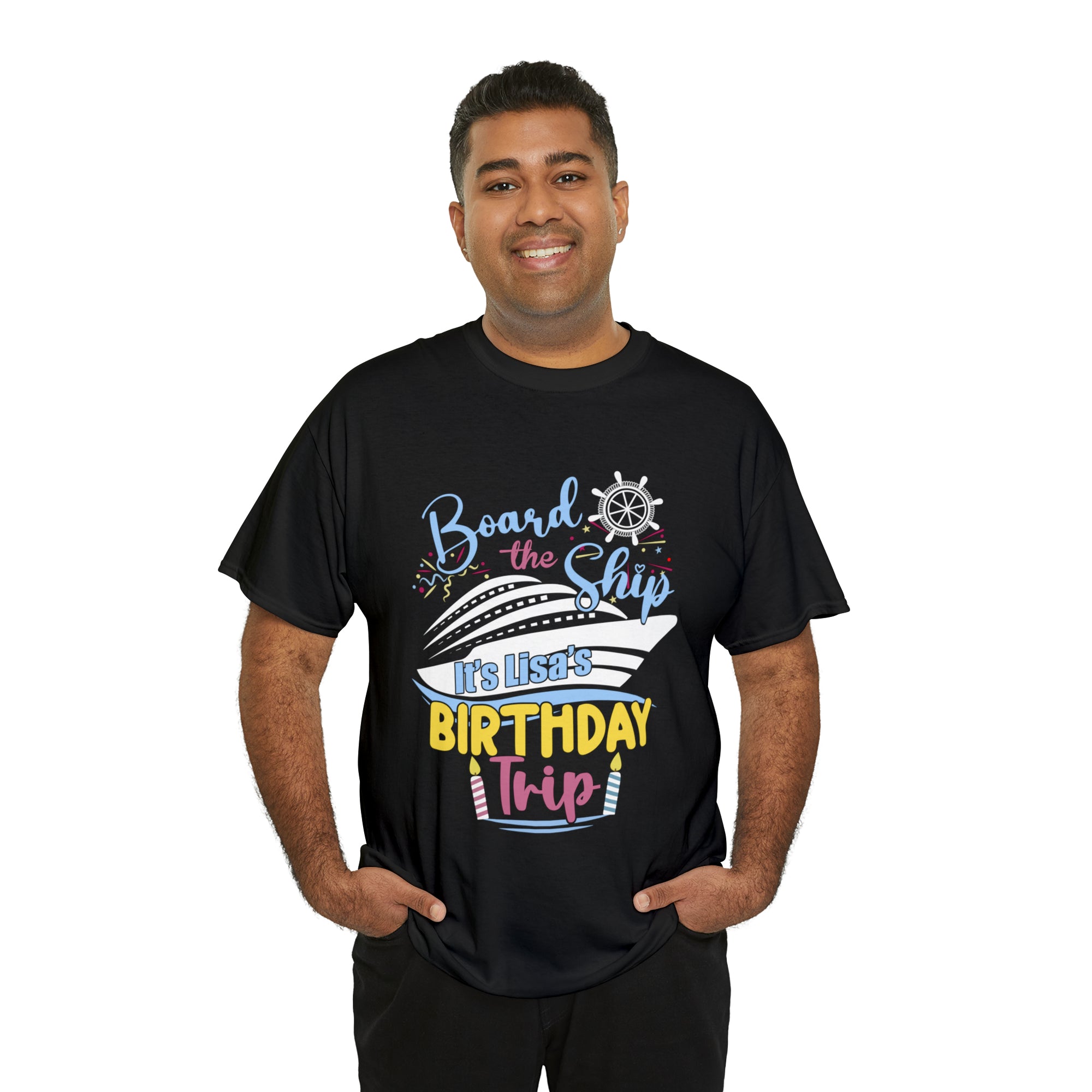 Custom Lisa's Birthday Trip - Unisex Heavy Cotton Tee