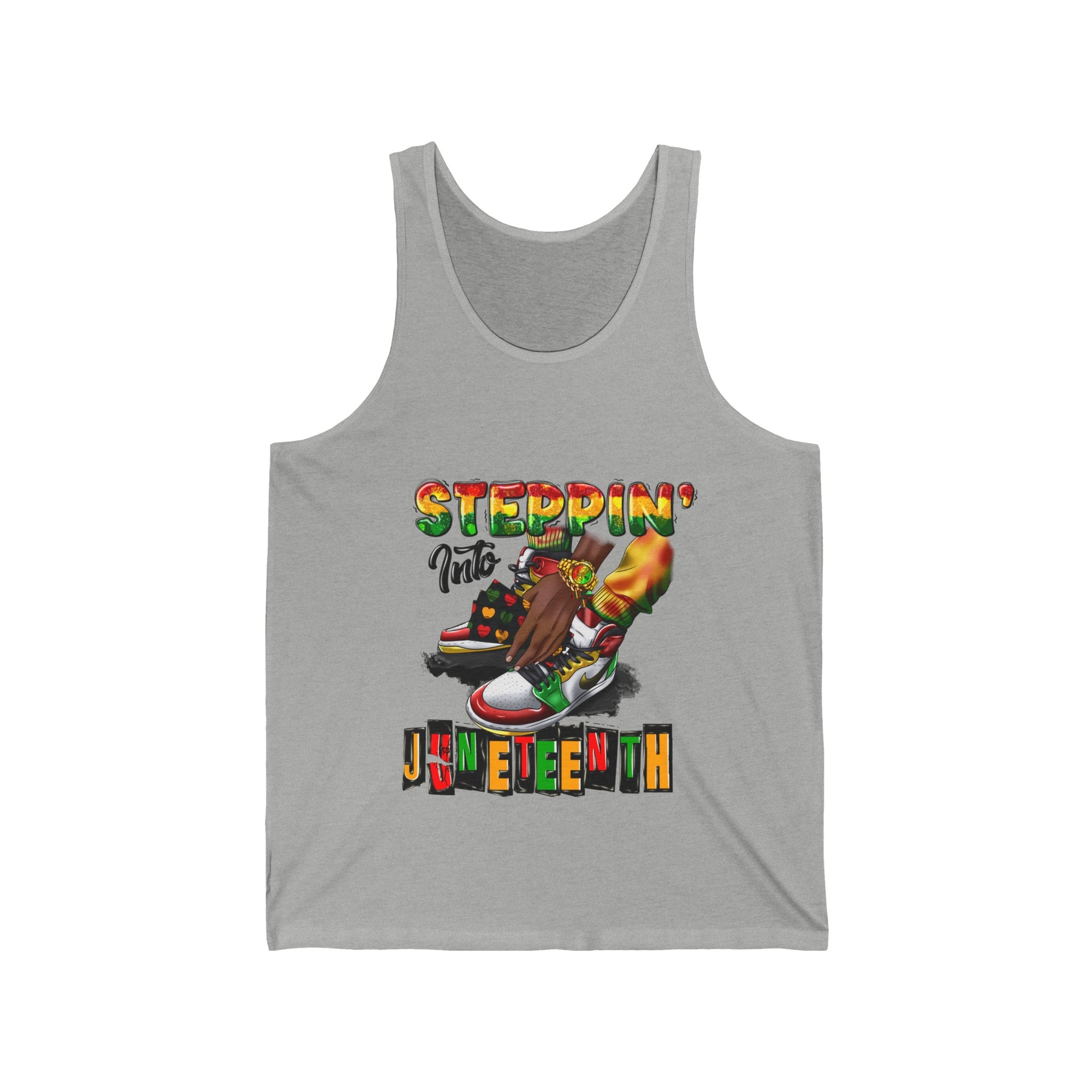 Steppin into Juneteenth Unisex Jersey Tank