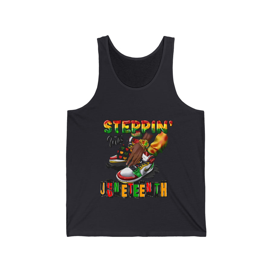 Steppin into Juneteenth Unisex Jersey Tank
