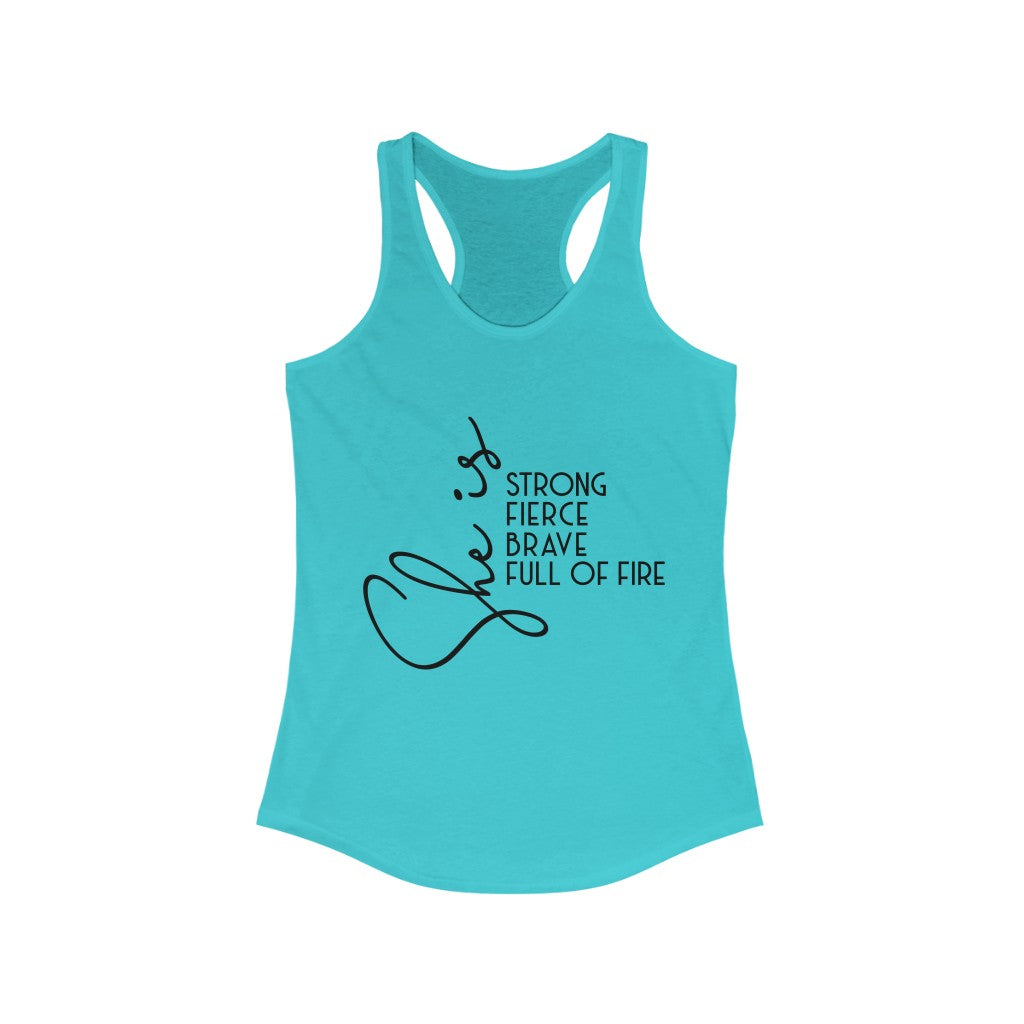 She Is Women's Ideal Racerback Tank
