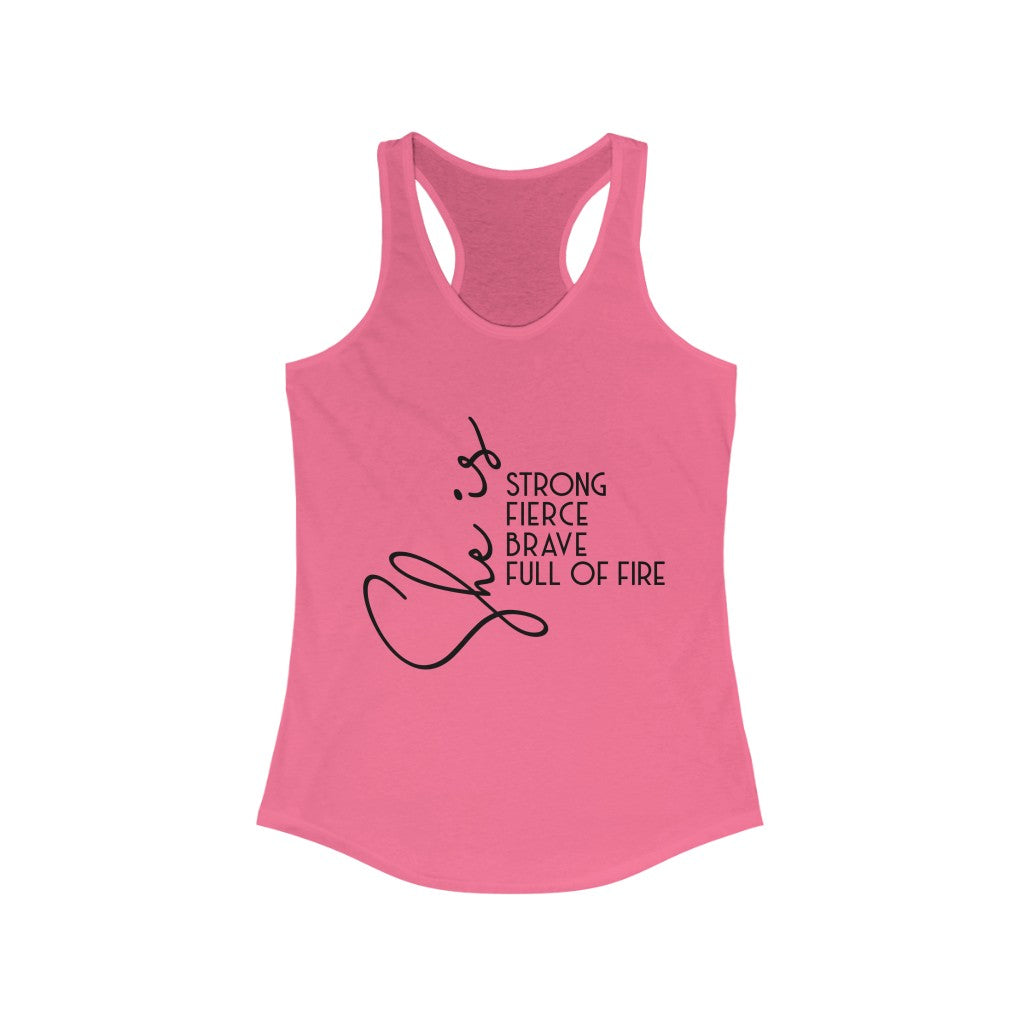 She Is Women's Ideal Racerback Tank