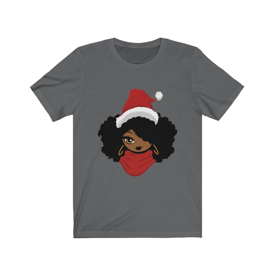 Afro Female Santa - Unisex Jersey Short Sleeve Tee