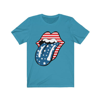 Star Spangled Lips - Unisex Jersey Short Sleeve Tee