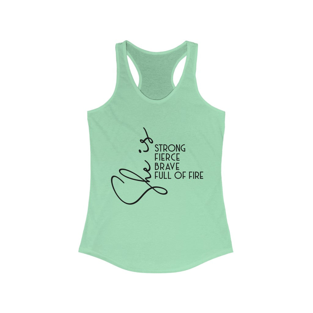 She Is Women's Ideal Racerback Tank