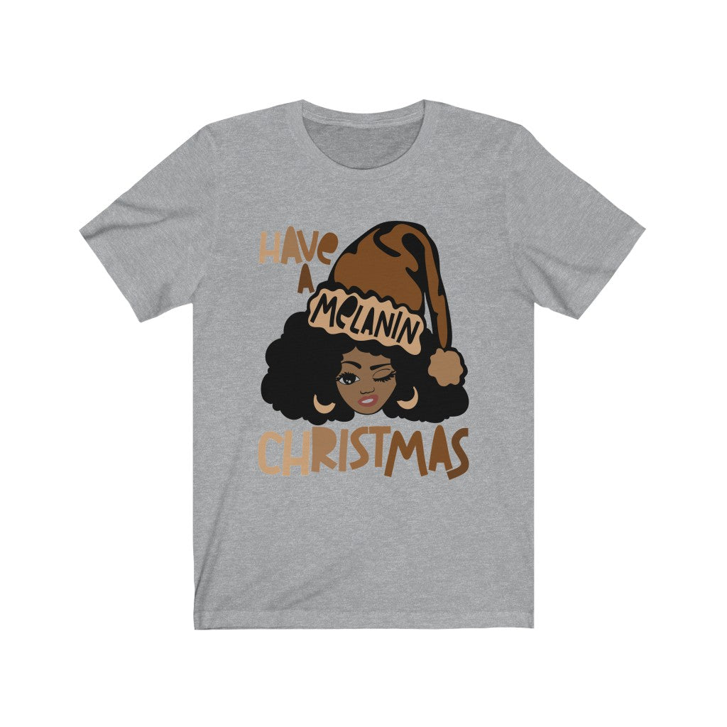 Melanin Christmas Unisex Jersey Short Sleeve Tee