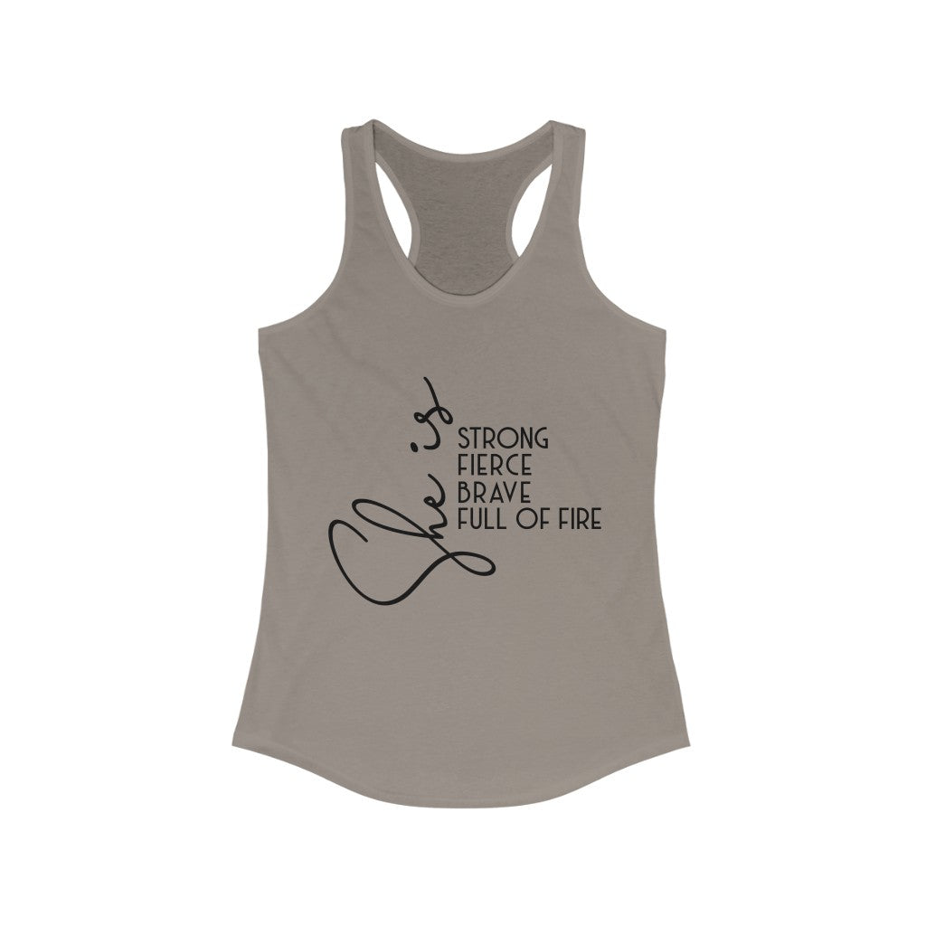 She Is Women's Ideal Racerback Tank