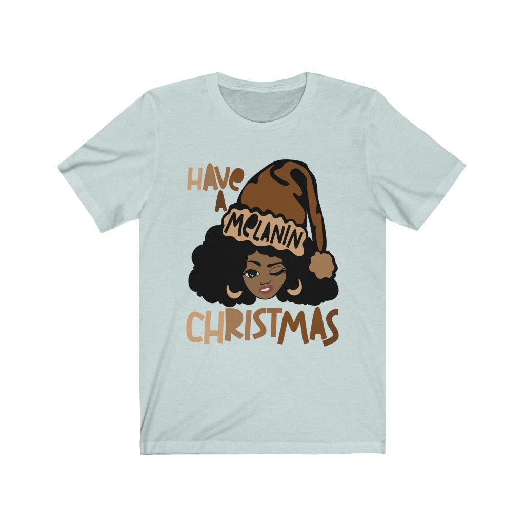 Melanin Christmas Unisex Jersey Short Sleeve Tee