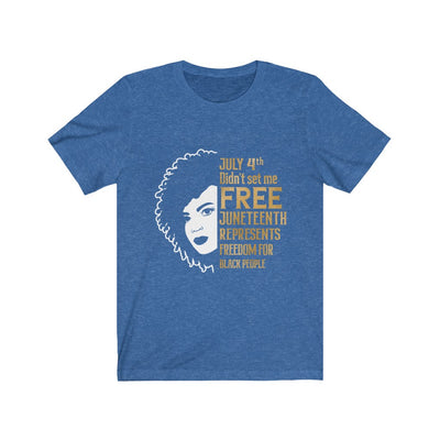 Juneteenth Gold Free - Unisex Jersey Short Sleeve Tee