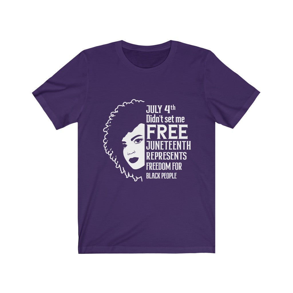 Juneteenth White Free - Unisex Jersey Short Sleeve Tee