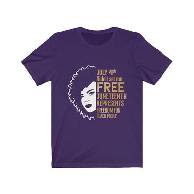 Juneteenth Gold Free - Unisex Jersey Short Sleeve Tee