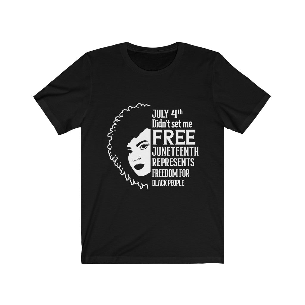 Juneteenth White Free - Unisex Jersey Short Sleeve Tee