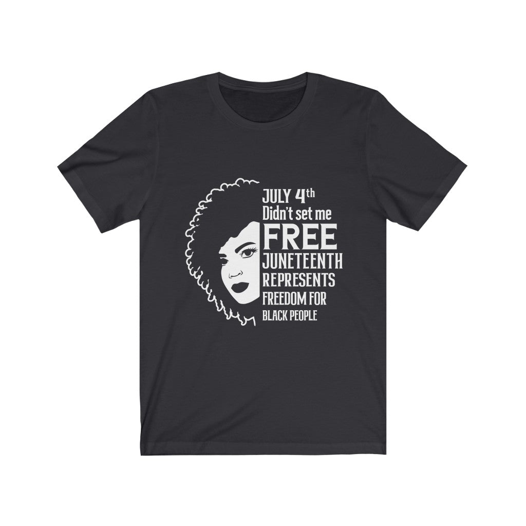 Juneteenth White Free - Unisex Jersey Short Sleeve Tee