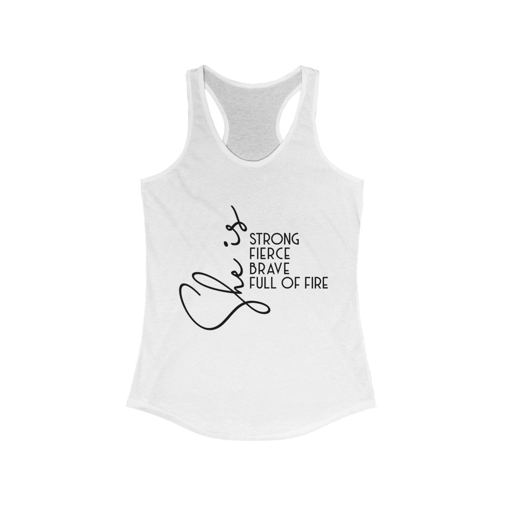She Is Women's Ideal Racerback Tank