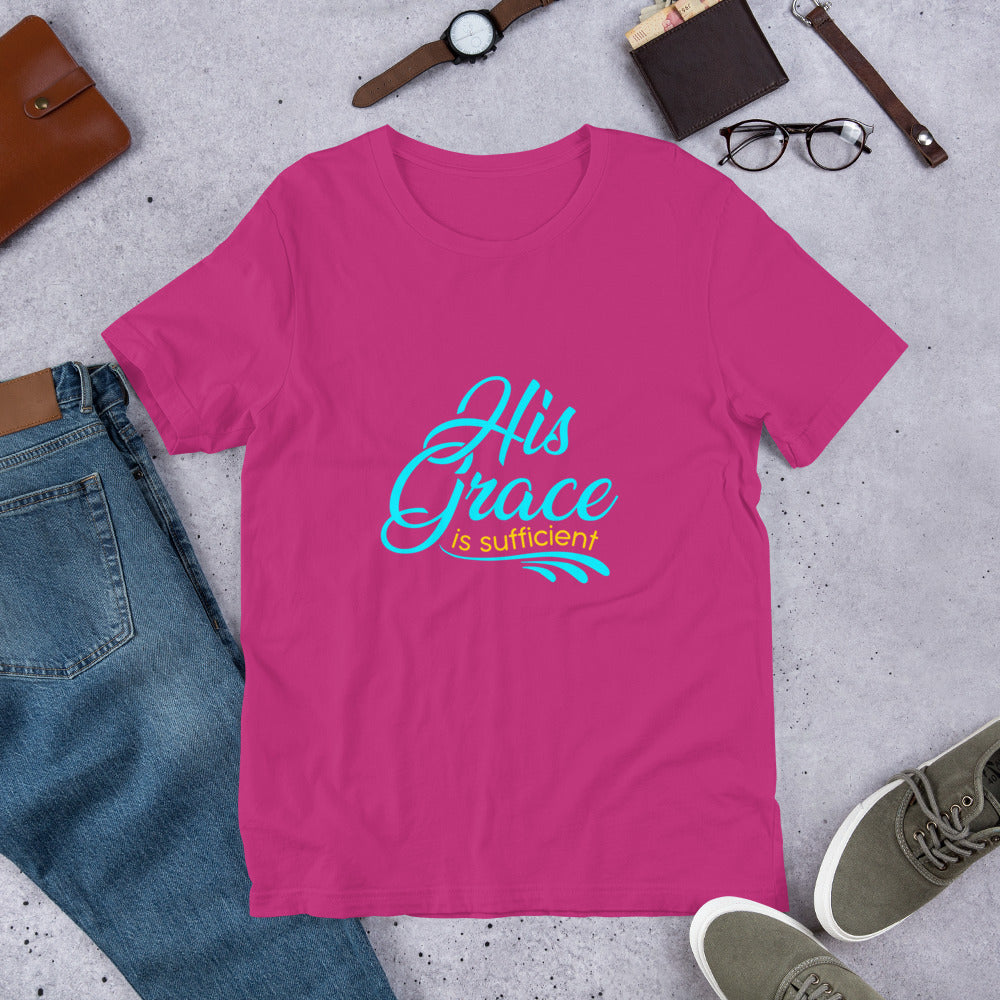 "His Grace is Sufficient" Short-Sleeve Unisex T-Shirt