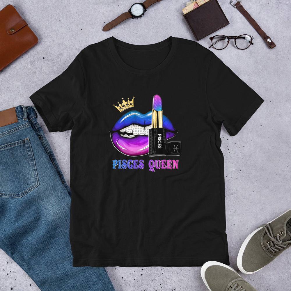 Pisces Queen Lips Short-Sleeve Unisex T-Shirt