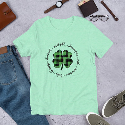 SP Checkered Clover Short-Sleeve Unisex T-Shirt