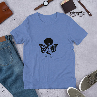 Black Woman Butterfly Short-Sleeve Unisex T-Shirt