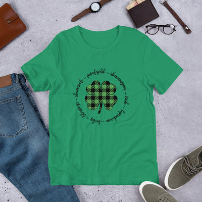 SP Checkered Clover Short-Sleeve Unisex T-Shirt