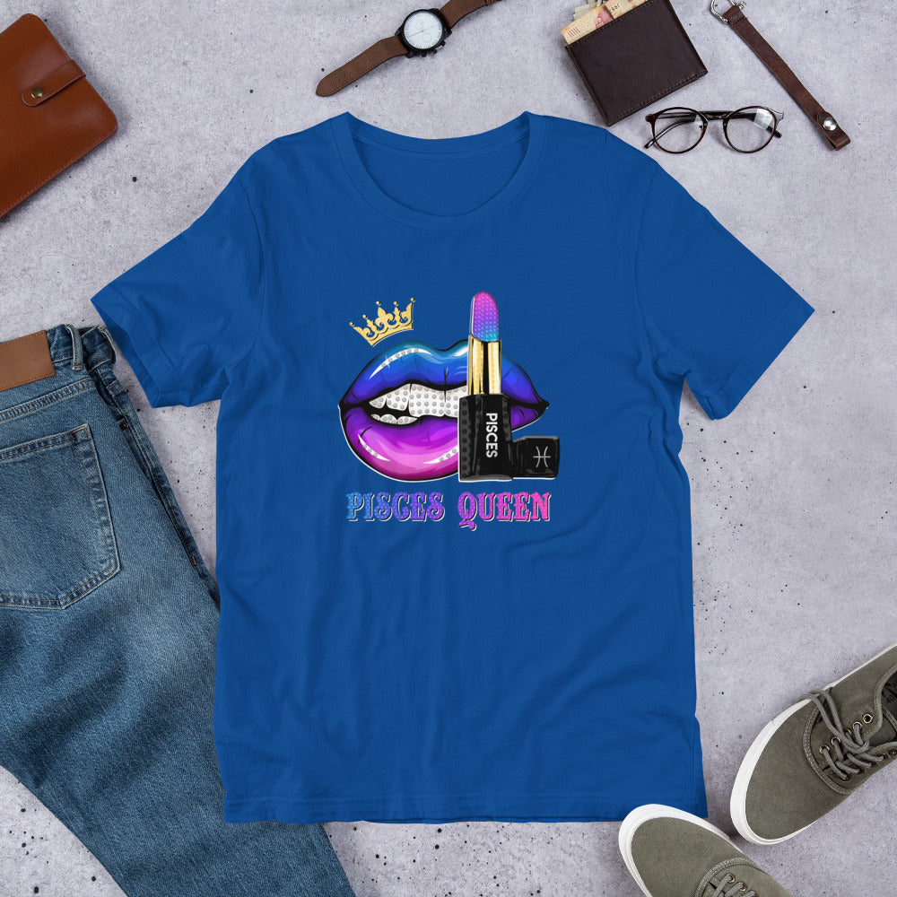 Pisces Queen Lips Short-Sleeve Unisex T-Shirt