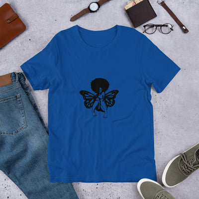 Black Woman Butterfly Short-Sleeve Unisex T-Shirt