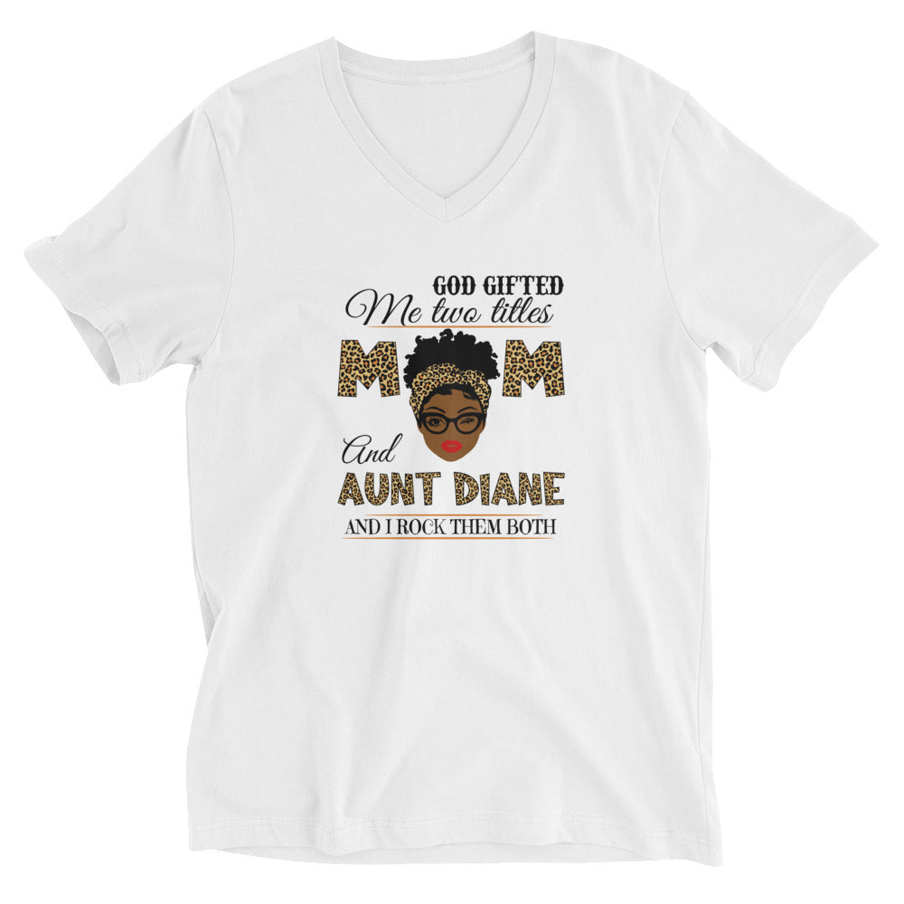 Two Titles - Unisex Short Sleeve V-Neck T-Shirt