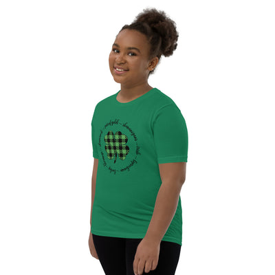 Checkered Clover Youth Short Sleeve T-Shirt