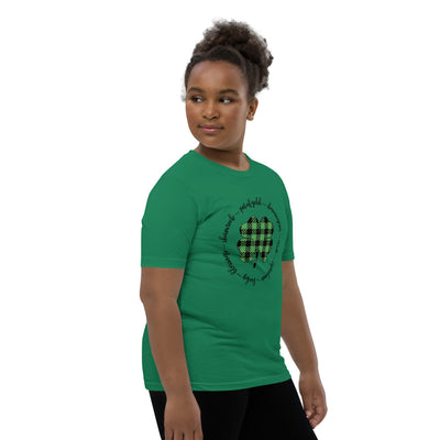 Checkered Clover Youth Short Sleeve T-Shirt