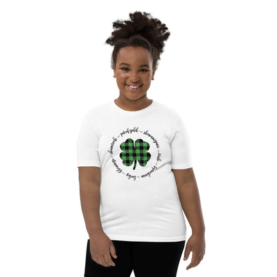 Checkered Clover Youth Short Sleeve T-Shirt