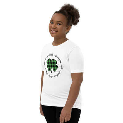 Checkered Clover Youth Short Sleeve T-Shirt