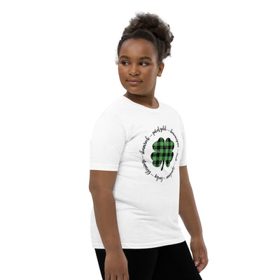 Checkered Clover Youth Short Sleeve T-Shirt